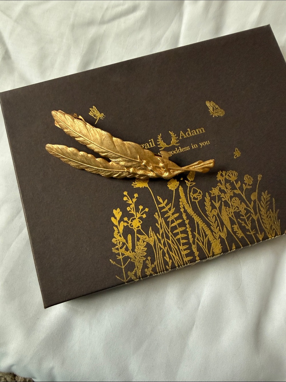 Avigail Adam Gold Feather Claw Barrette | Authentic Discontinued Style